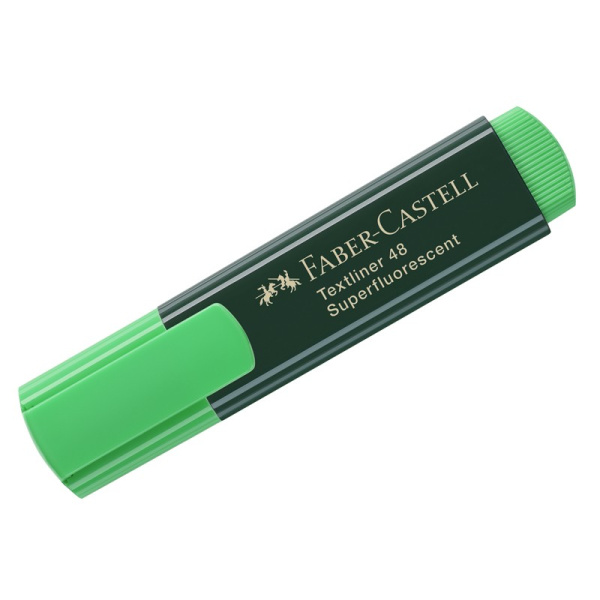 Маркер текстовыделитель Faber-Castell "48" зеленый, 1-5мм (154863)
