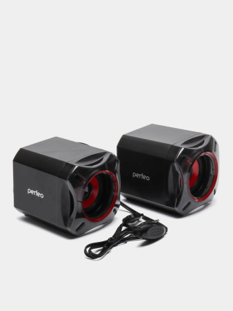 Актив.колонки 2.0 Perfeo CUBE 5Вт, USB, пластик, Black