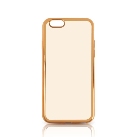 Чехол силиконовый для iPhone 7 Plus/8 Plus DF iCase-09 Gold, с рамкой