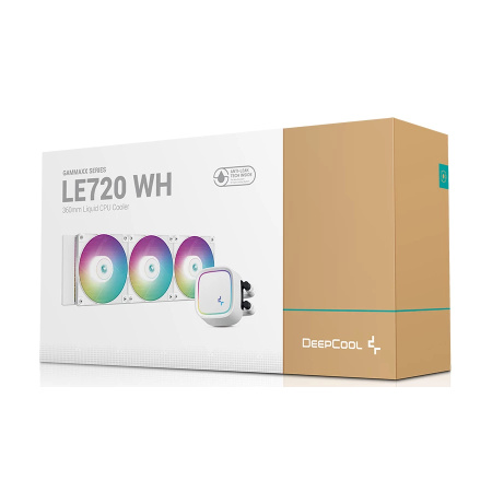 Система жидкостного охлаждения S115х/1200/1700/AMx DeepCool LE720 WH (300W,3*120mm,500-2250prm,ARGB,белая)[LE720 WH]