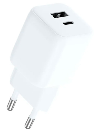 Зарядное_устройство - TypeC+USB 20W GAN PD TFN белый (TFN-WC-20W-3115-WH)