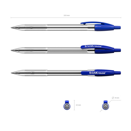 Ручка шариковая Erich Krause "R-301 Classic Matic" автомат, синяя, 1,0мм (38509)