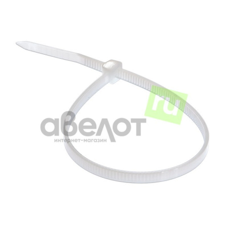 Стяжка(хомут) кабельная нейлоновая 200х2.5, белый, упаковка 100штук, Rexant 07-0200-4