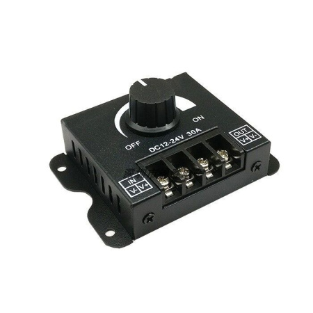 Модуль ШИМ-регулятор мощности (диммер) DC 12..24в, 30А, 720вт, корпус металл, 86*63*50мм