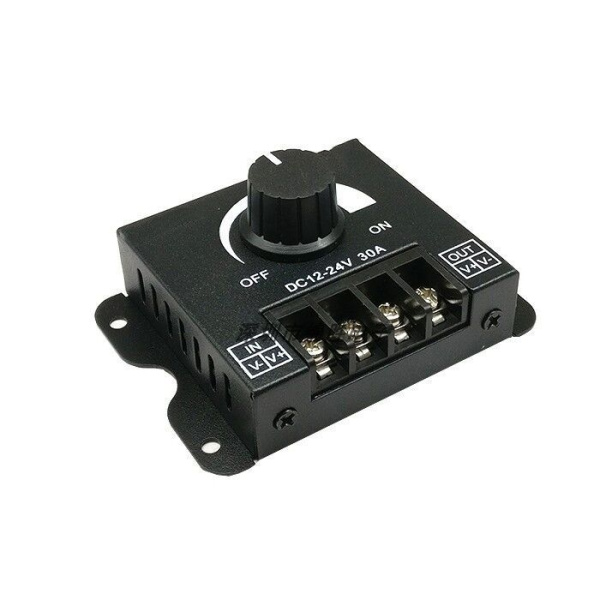 Модуль ШИМ-регулятор мощности (диммер) DC 12..24в, 30А, 720вт, корпус металл, 86*63*50мм