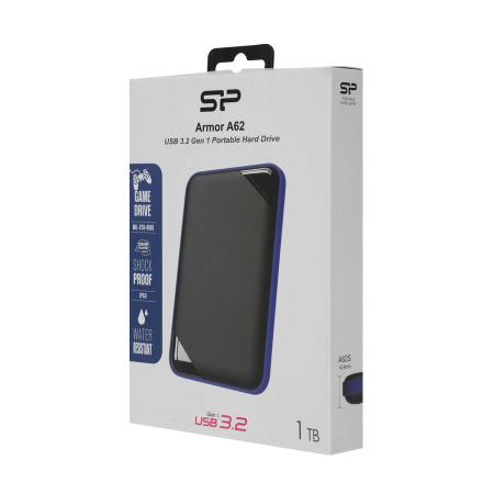 Жесткий диск USB3.0 2.5" 1TB Silicon Power Armor A62 (SP010TBPHD62SS3B) синий