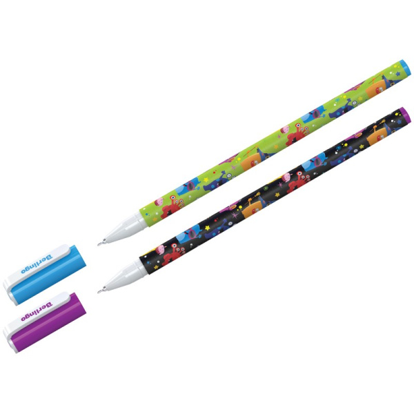 Ручка шариковая BERLINGO "Funline. Monsters" синяя, 0,7мм., ассорти (CBp_07270)