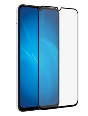Защитное стекло для Samsung Galaxy A23 с цветной рамкой (fullscreen+fullglue) (DF sColor-127) (black