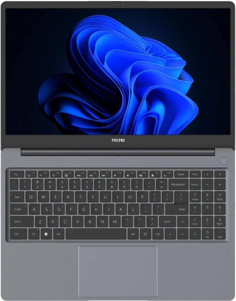 Ноутбук Tecno MegaBook K15SRA Core i5 13420H 8Gb SSD512Gb Intel UHD Graphics 15.6" IPS FHD (1920x1080) Windows 11 Home grey WiFi BT Cam 6060mAh (71005000465)