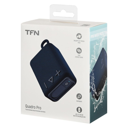 Портативная колонка TFN TWS Quadro Pro, Bluetooth 1x5Вт 1800mAh синий