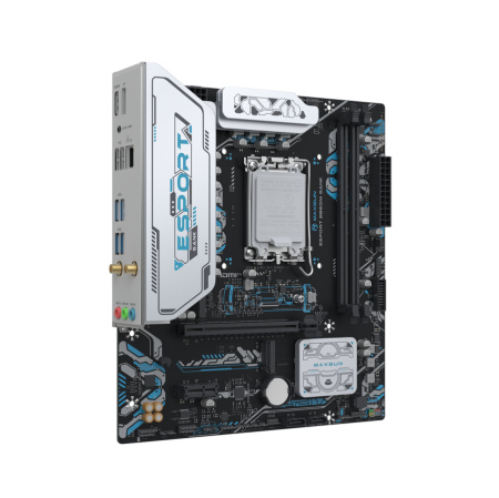 Мат.плата S1851 B860 MAXSUN MS-eSport B860M GANK WIFI (mATX,2DDR5,2M.2,PCI-E16,PCI-E,2SATA,HDMI,DP,PC8600,Wi-Fi 6,BT 5.2)