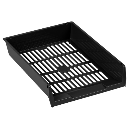 Лоток горизонтальный СТАММ "Респект" сетчатый, черный (ЛТГ-31160)