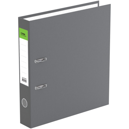 Папка-регистратор 50мм. СТАММ "Стандарт" бумвинил, серая ММ-31819