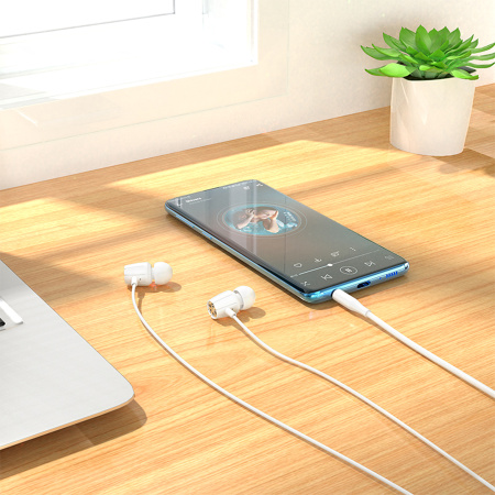 Гарнитура проводная HOCO M88 вставные, кабель 1.2м, белый