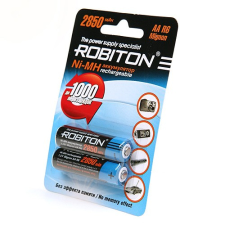 Аккумулятор Ni-MH AA Robiton 2850mAh/1.2в блистер 2шт.