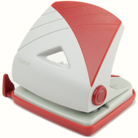 Дырокол AXENT "Duoton" на 25л. серо-красный (3725-06-A)