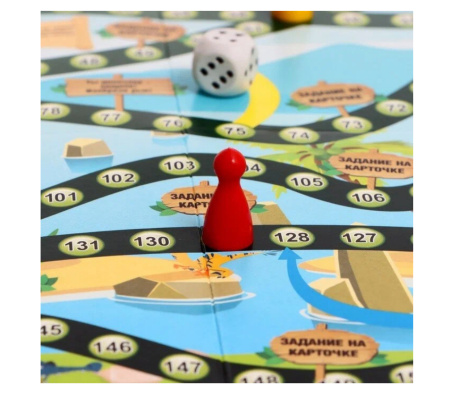 Игра настольная Игра-ходилка "В мире динозавров" ТМ Ракета Р4095 РА