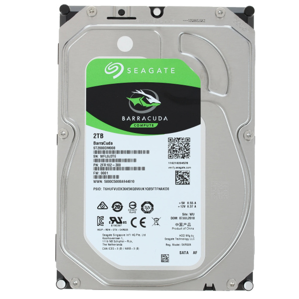 Жесткий диск HDD 2,0Tb Seagate ST2000DM008 Barracuda 7200,256Mb Refurbished