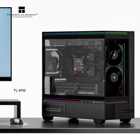 Корпус Case Thermalright TL-M10 Black mATX / win / black / no PSU / Tempered Glass