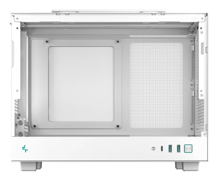 Корпус MINI-ITX Б_БП Deepcool CH160 MESH WH (2*USB3.0,Type-C,Audio,TG,белый,ручка)