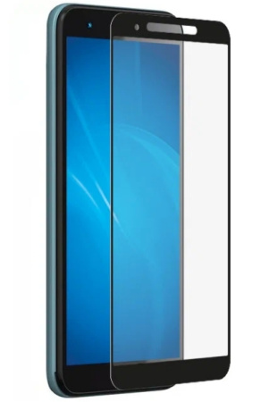 Защитное стекло для Itel A27 с цветной рамкой (fullscreen) (DF itColor-07) (black)