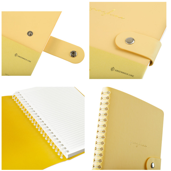 Записная книжка Greenwich Line А5 96л. "Pastel. Yellow" кожзам, Лайт NA5_51410
