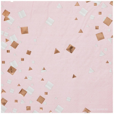 Салфетки "Конфетти розовое", 6шт. (1502-5506)