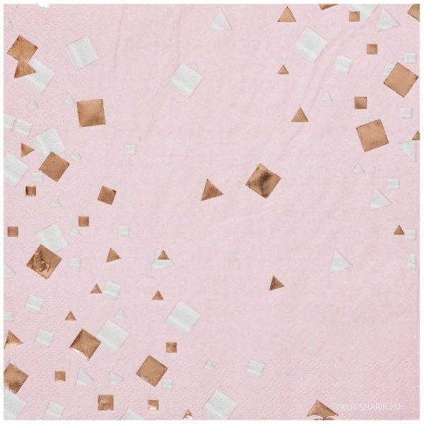 Салфетки "Конфетти розовое", 6шт. (1502-5506)