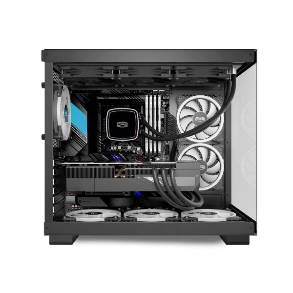 Корпус без блока питания/ Case PCCooler C3T500 ARGB BK, Midi-Tower, TG, 6x120mm ARGB, 1xUSB-C 3.1 + 2xUSB-A 3.0, ATX, mATX, mITX Black