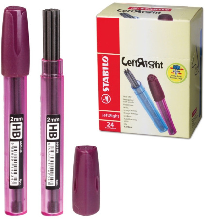 Грифель 2мм. STABILO "Left Right", HB, 2мм, 8шт. 6603/24-НВ