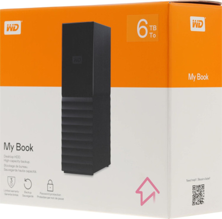 Жесткий диск WD USB3.0 6TB WDBBGB0060HBK-EESN My Book 3.5" черный