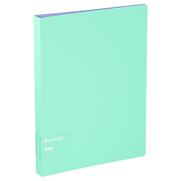 Папка 4 кольца BERLINGO "Haze", 24мм, 600мкм, мятная (RB4_4D922)