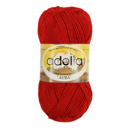 Пряжа ADELIA "AURA" 100% акрил 1 шт. х 50 г 250 м ± 5 м №038 красный