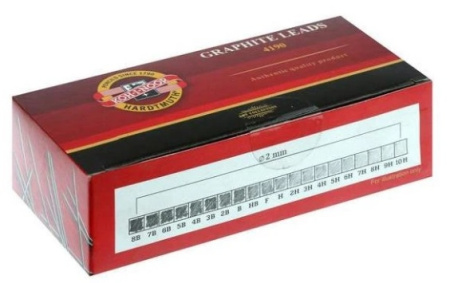 Грифель 2,0мм. Koh-I-Noor, 12шт. HB (41900HB013PKRU)