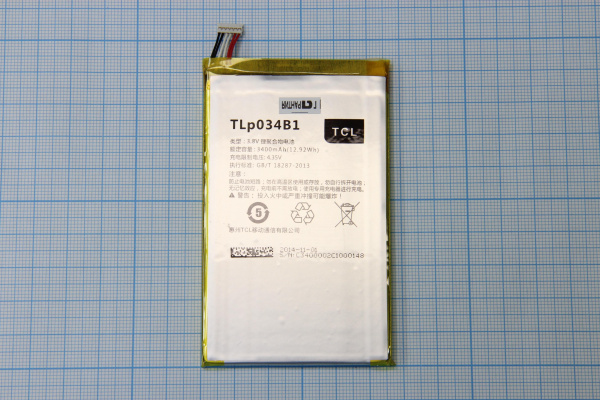 АКБ (аккумулятор) Alcatel TLp034B1 ( OT6020x/7050/8020) 3.8V 3400mAh