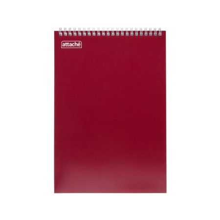 Блокнот Attache А4 60л. бордо, спираль (1441827)