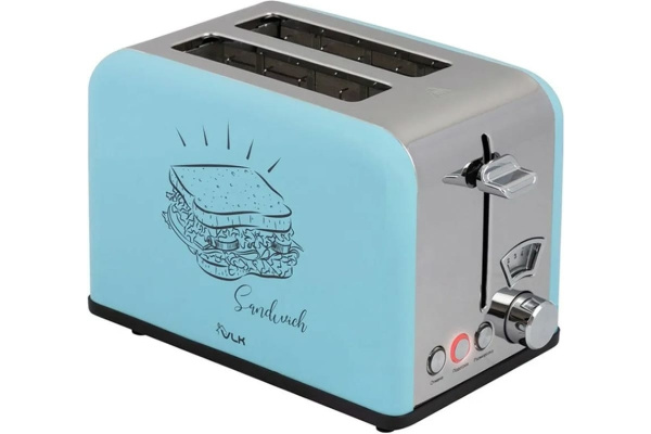 Тостер VLK Palermo 100 Blue 900Вт, механическое управление