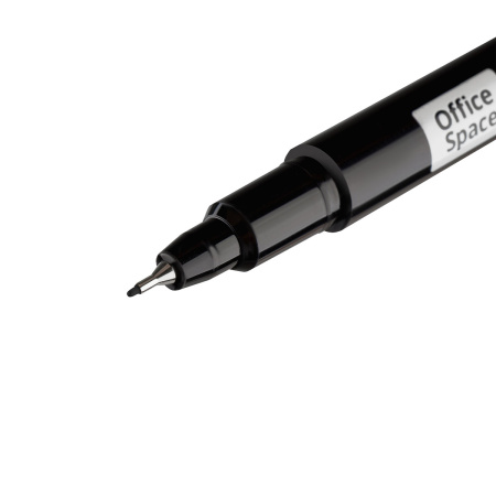 Маркер перманентный OfficeSpace 0,5мм., мет. наконечник, черный (PMET_66008)