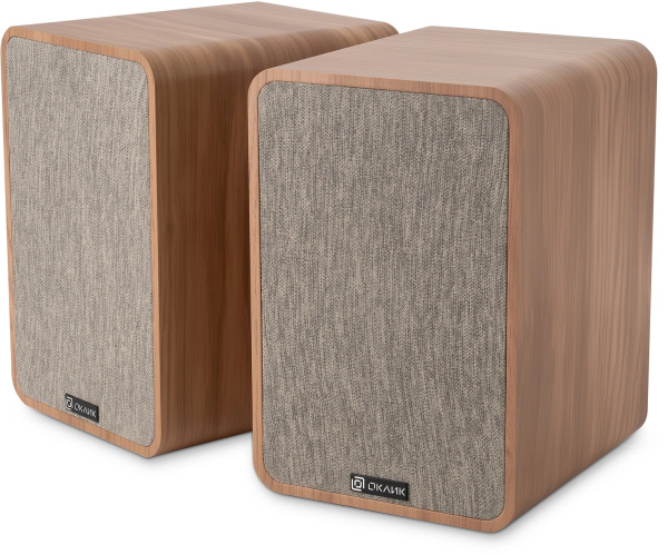 Актив.колонки 2.0 Оклик OK-417A 40Вт,питание от сети, Bluetooth, светлое дерево