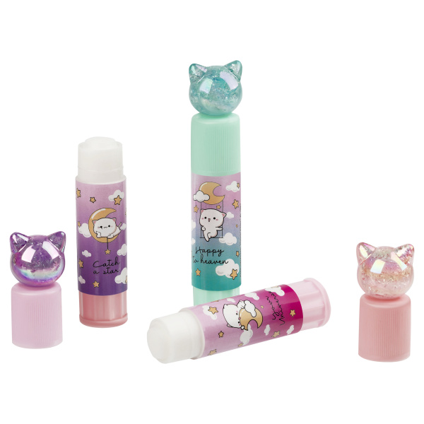 Клей-карандаш MESHU "Crystal Kitten" 8гр. ассорти (MS_65160)