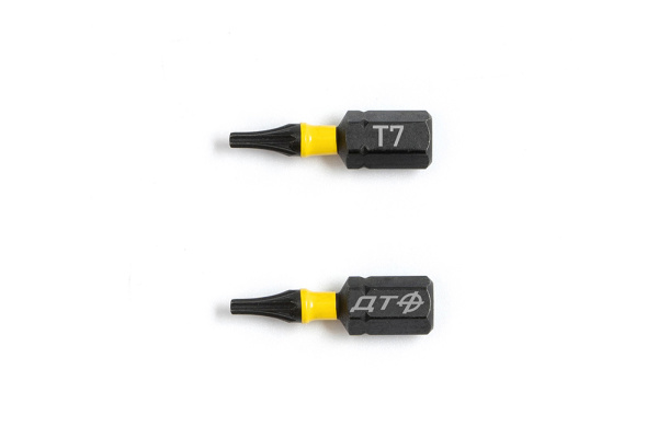 Бита Torx Tamper  T7 TR l=25мм S2 (под патрон 1/4" Hex), 2 штуки, ударная, Дело техники 794002
