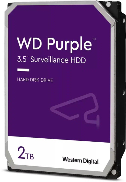 Жесткий диск HDD 2,0Tb WD WD23PURZ Purple,5400rpm,64Mb