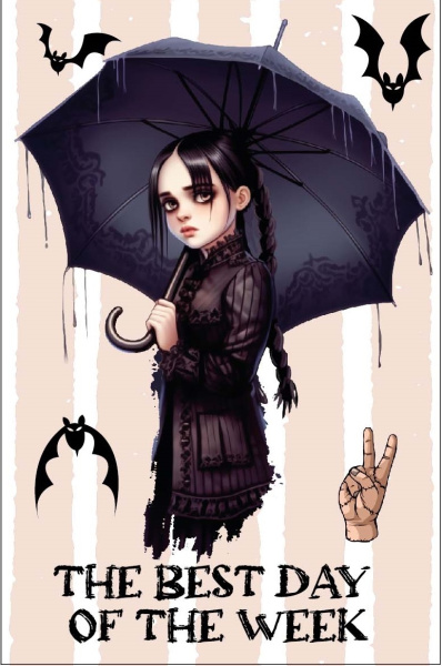 Блокнот Centrum А7 40л."Вэнсдэй. Коллаж-2" скрепка 74145