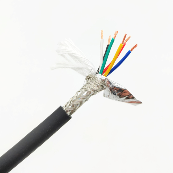 Кабель экранированный TRVVP  6х0.3мм2, метражом, гибкий для ЧПУ