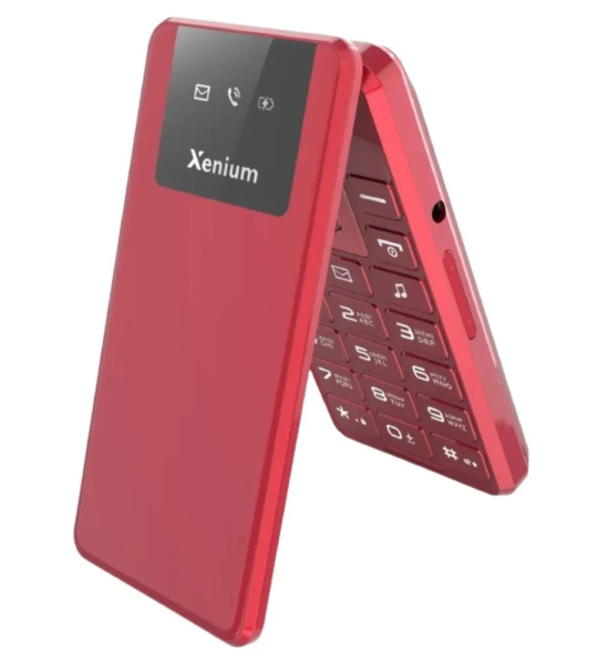 Сотовый Xenium X600 Red 2sim/2.4"/320*240/32Mb/microSD/0.3Мп/Bt/1000мАч/раскладушка