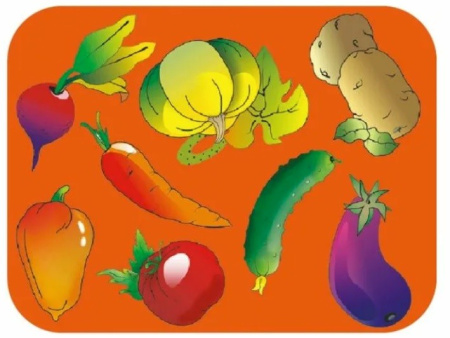 Трафарет-раскраска контурный Пчелка "Овощи" ТР-05