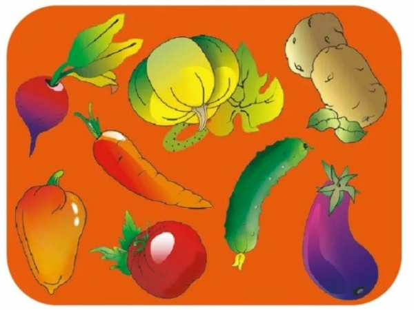 Трафарет-раскраска контурный Пчелка "Овощи" ТР-05