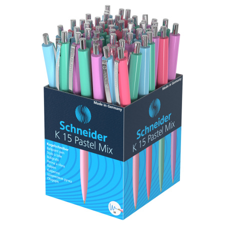 Ручка шариковая SCHNEIDER "K15" синяя, 1,0мм, корпус пастель (130830)