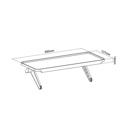 Полка для медиаплеера на телевизор iTECHmount STS-30B черный, нагрузка до 6 кг, 300 x 127 x 47 мм