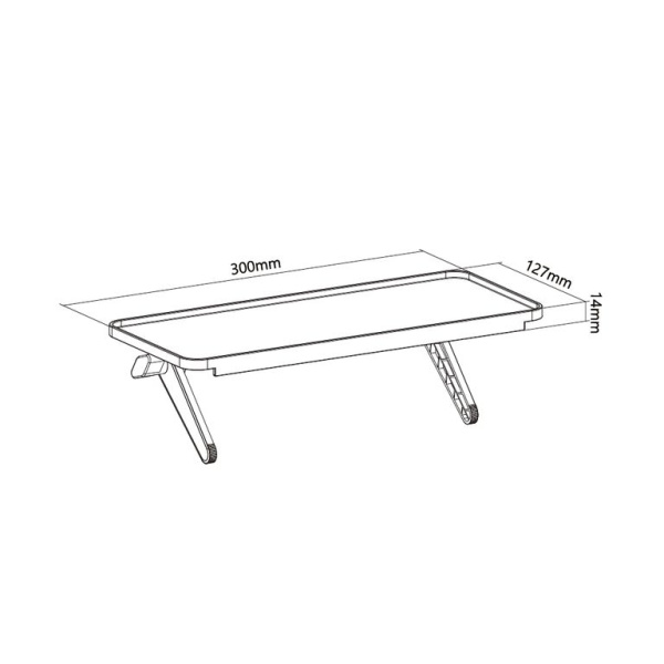 Полка для медиаплеера на телевизор iTECHmount STS-30B черный, нагрузка до 6 кг, 300 x 127 x 47 мм